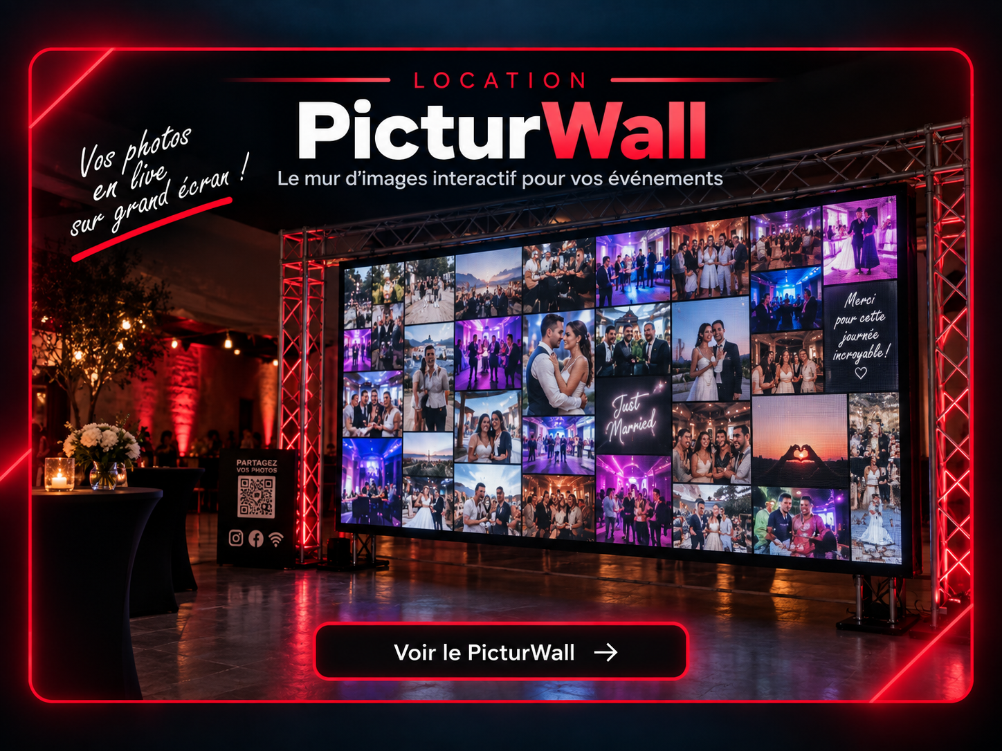 PicturWall diffusé sur grand écran